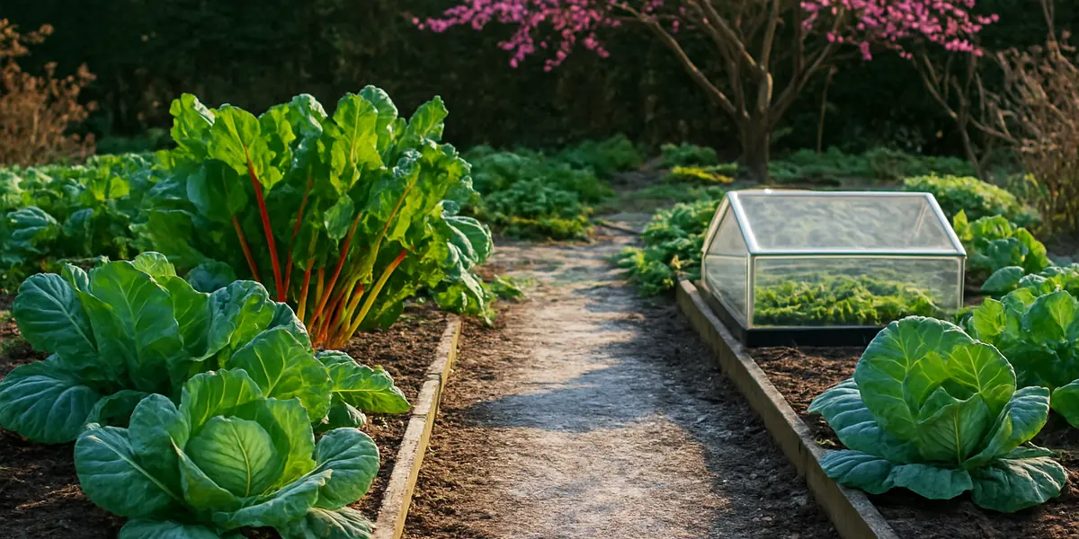 A garden in a zone 8a climate