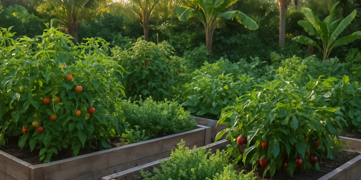 A garden in a zone 11a climate